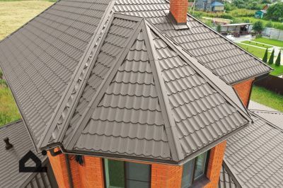 Металлочерепица Grand Line Classic Полиэстер 0,45 Темно-коричневый RR 32