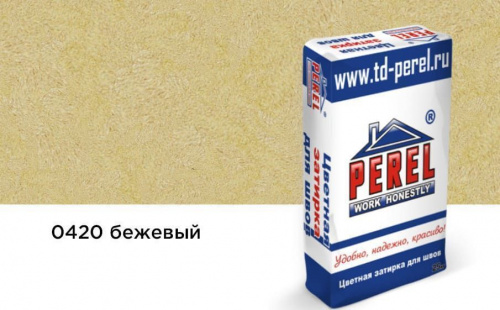 Цветная декоративная затирочная смесь Perel RL бежевая Зима